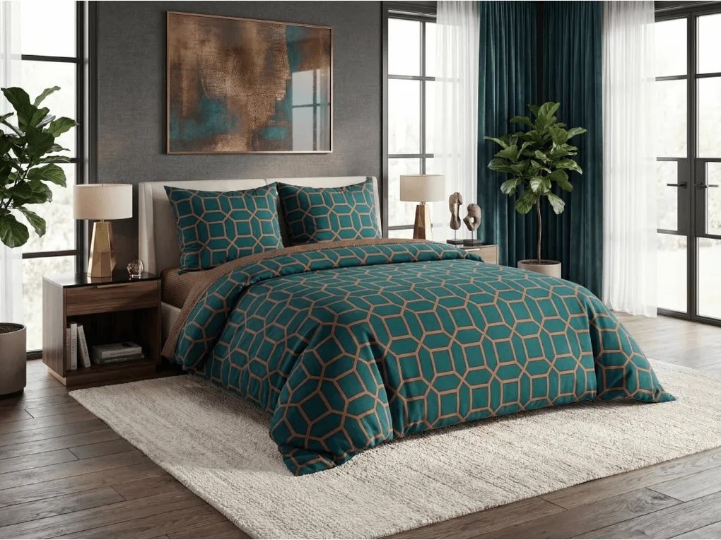 Flanelové obliečky z mikrovlákna z mikrovlákna KERNAL zelené Rozmer obliečky: 70 x 90 cm | 140 x 200 cm