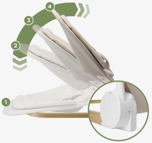 Detské hojdacie kreslo Moon 50 béžové