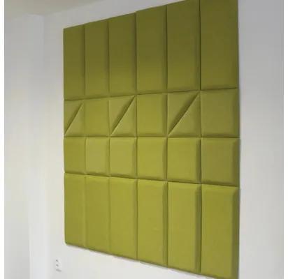 Čalúnený nástenný panel Soft Luna 17 suchý zips 30x30 cm zelený
