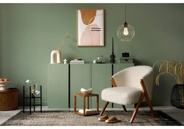 Luster na lanku MATT 1xE27/60W/230V čierna/zlatá