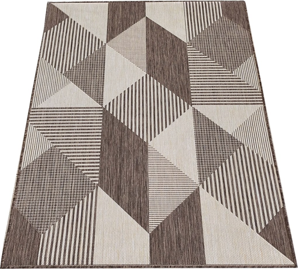 DY ZARA 16 obojstranný koberček s výšivkou, hnedý Rozmer: 80x150 cm