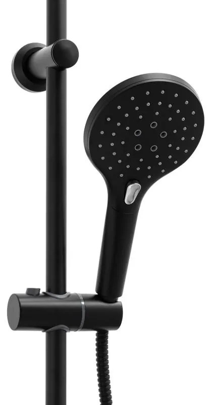 Erga Bergen Therm, sprchová súprava s termostatickou batériou a dažďovou hlavicou 25cm, čierna matná, ERG-YKA-BP.BERGEN-THERM-25-BLK