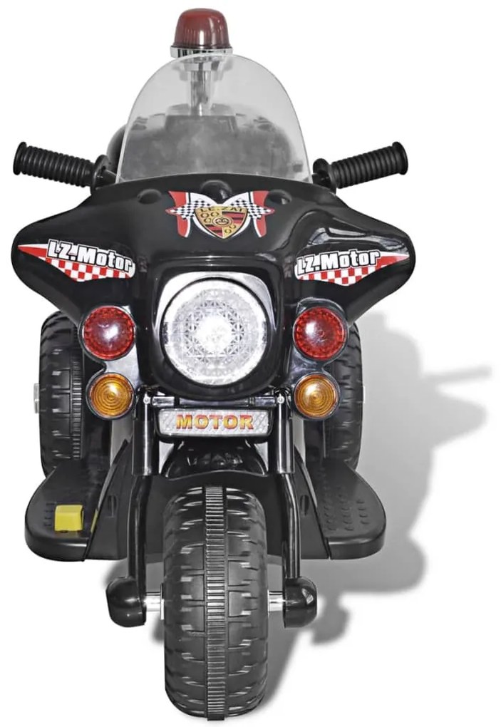 vidaXL Detská motorka napájaná batériou (Čierna)