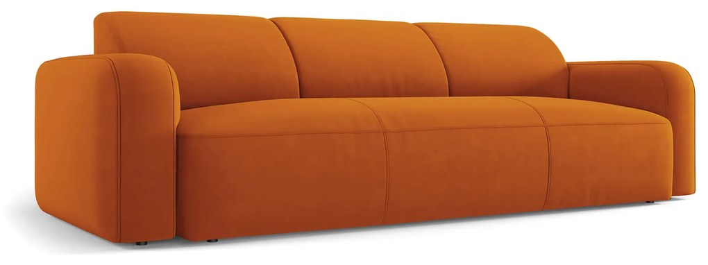 Trojmiestna pohovka gerett 235 cm zamat oranžová MUZZA