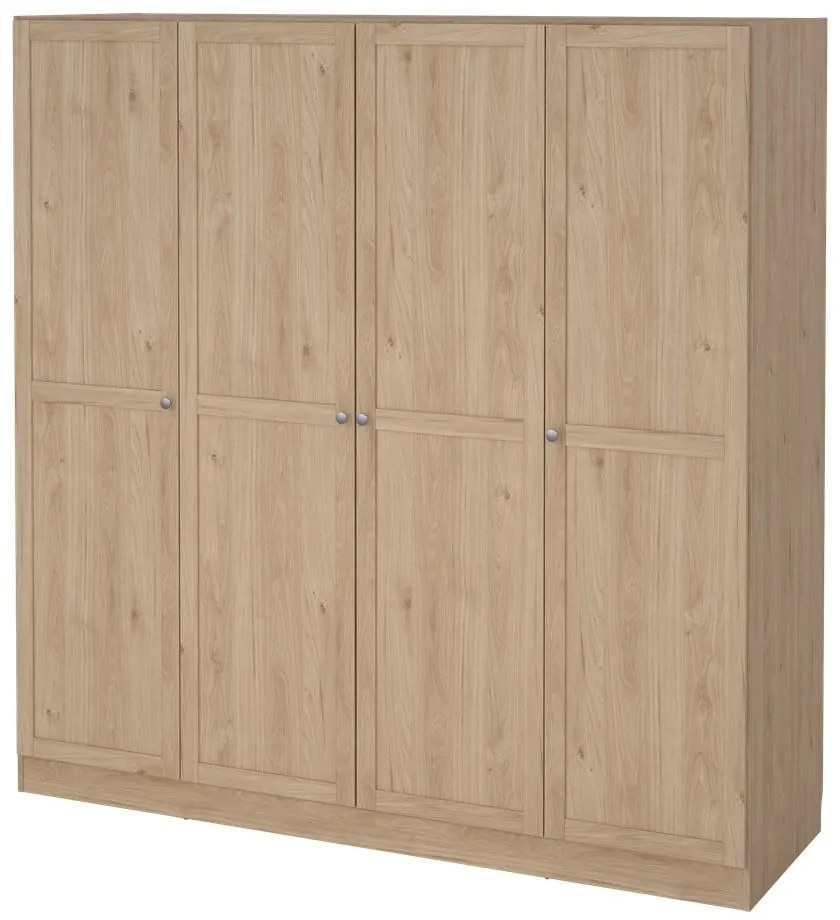 Šatníková skriňa v dekore duba v prírodnej farbe 195,5x200 cm Billund – Tvilum