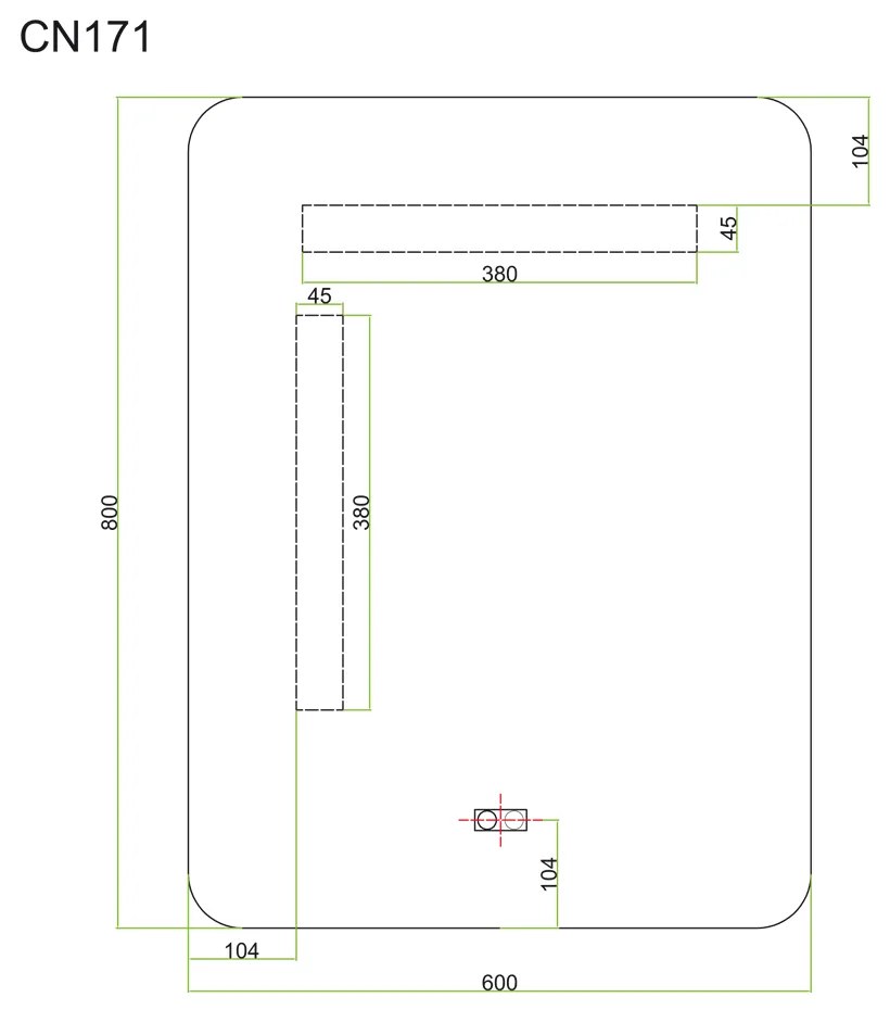 Mereo Mereo, LED zrkadlo hranaté 60x80 cm z ráme z brúsenej ocele, MER-CN171S