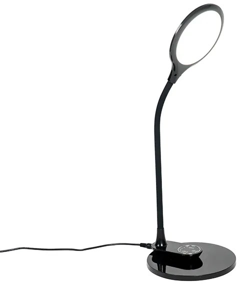 Stolová a nástenná lampa čierna vrátane LED s dotykovým stmievačom - Joni