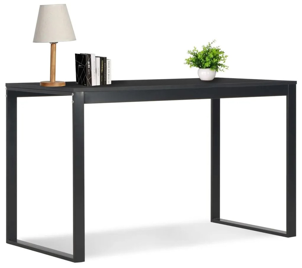 vidaXL Počítačový stôl čierny 120x60x73 cm