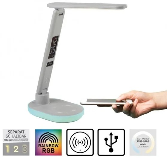 JUST LIGHT. 11018-16 - LED RGBW Stmievateľná stolová lampa TINA LED/4W/230V