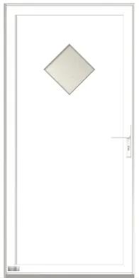 Vchodové dvere plastové vedľajšie A150 98 P, biele