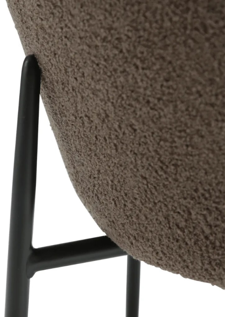 ORBIT ČALÚNENÁ STOLIČKA brown bouclé/black