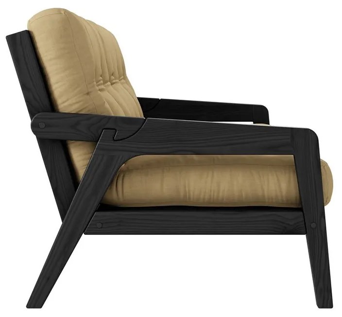 Variabilná pohovka Grab Black/Wheat beige 93 × 204 × 90 cm