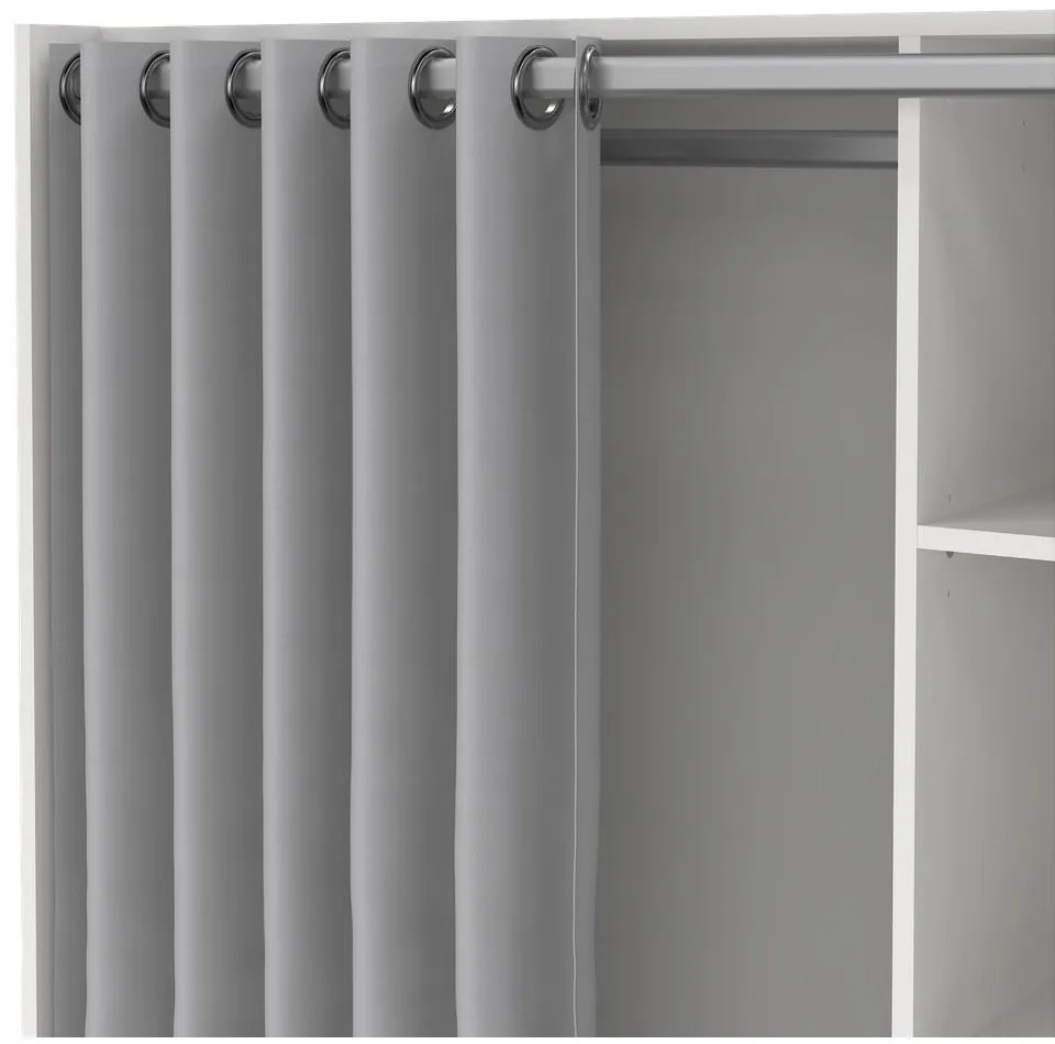 Bielo-sivá šatníková skriňa 105x180 cm Kit – Tvilum