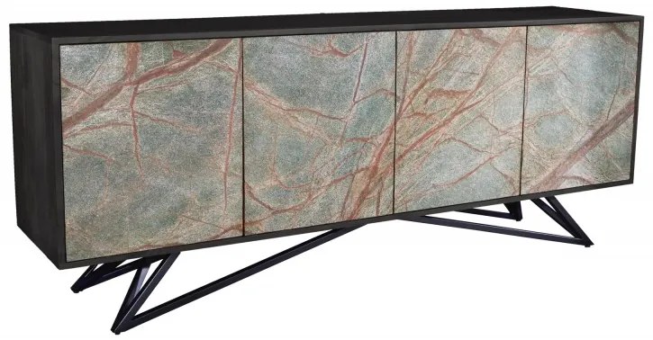 Dizajnová komoda Quillon 175 cm prírodný kameň