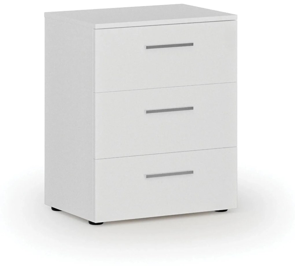 Kancelárska komoda k stolu PRIMO WHITE, 740 x 600 x 420 mm, biela