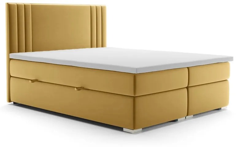 Čalúnená posteľ boxspring MORANO, 140x200, magic velvet 2215