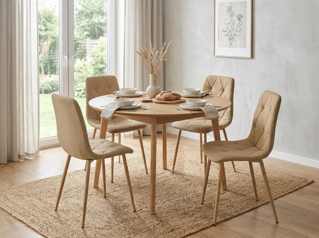 Béžová jedálenská stolička LIBRA