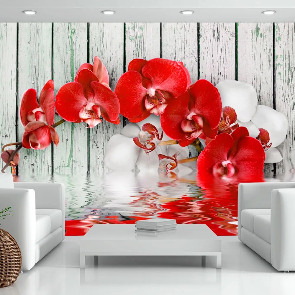 Artgeist Fototapeta - Ruby orchid Veľkosť: 100x70, Verzia: Standard
