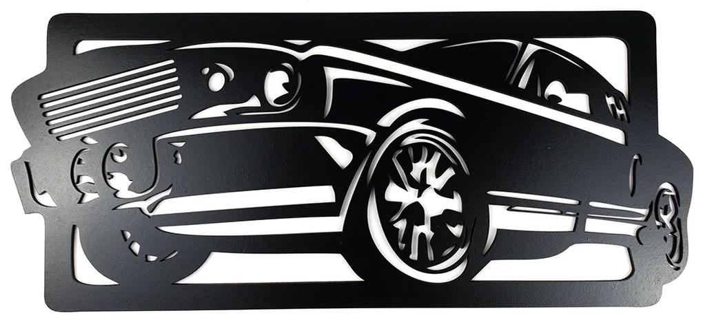 Veselá Stena Drevená nástenná dekorácia Čierne Auto