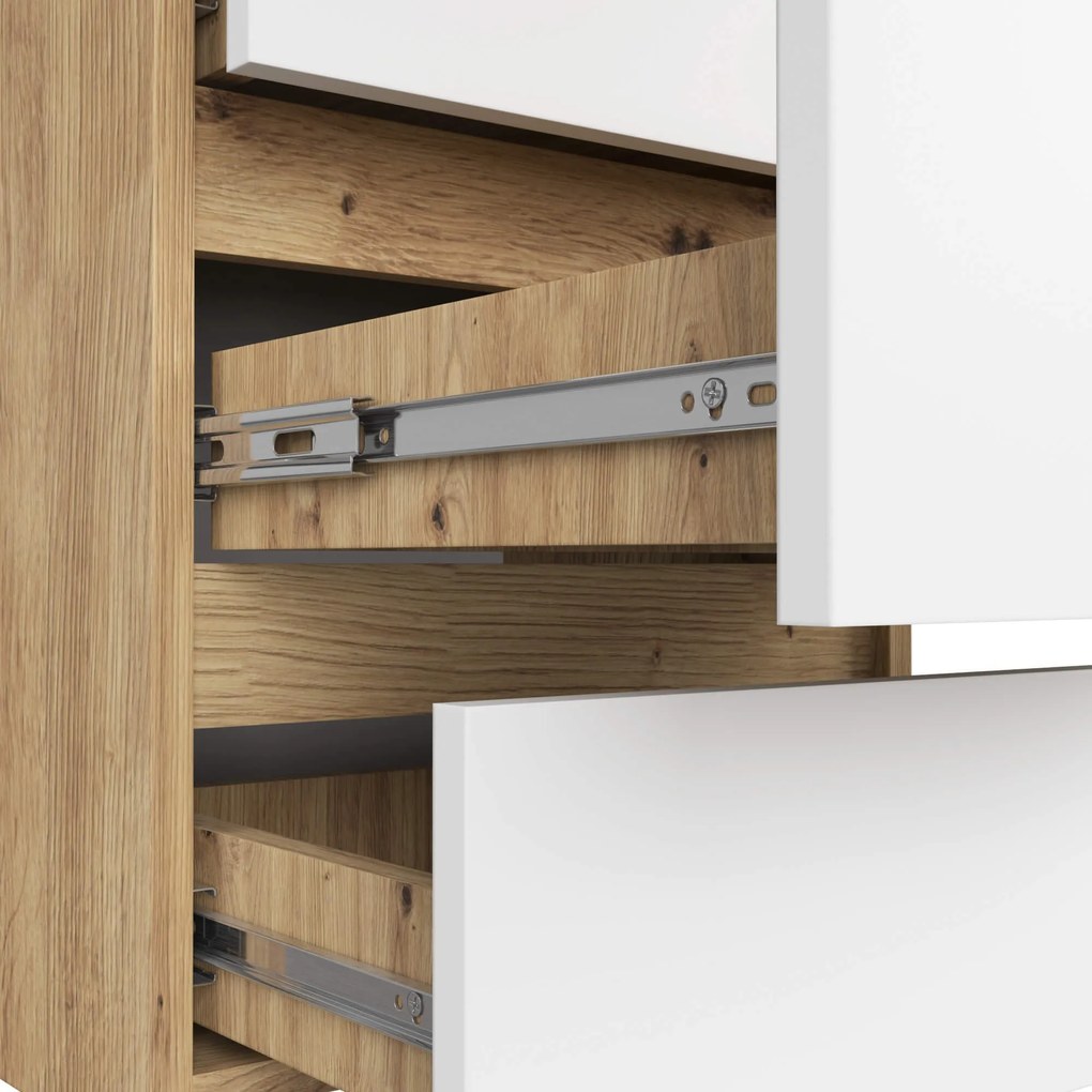 Komoda CL6 40 cm dub artisan/bílá