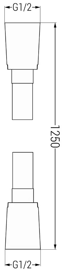 Mexen príslušenstvo, Sprchová hadica 125 cm, hladký povrch, chróm, 79425-00