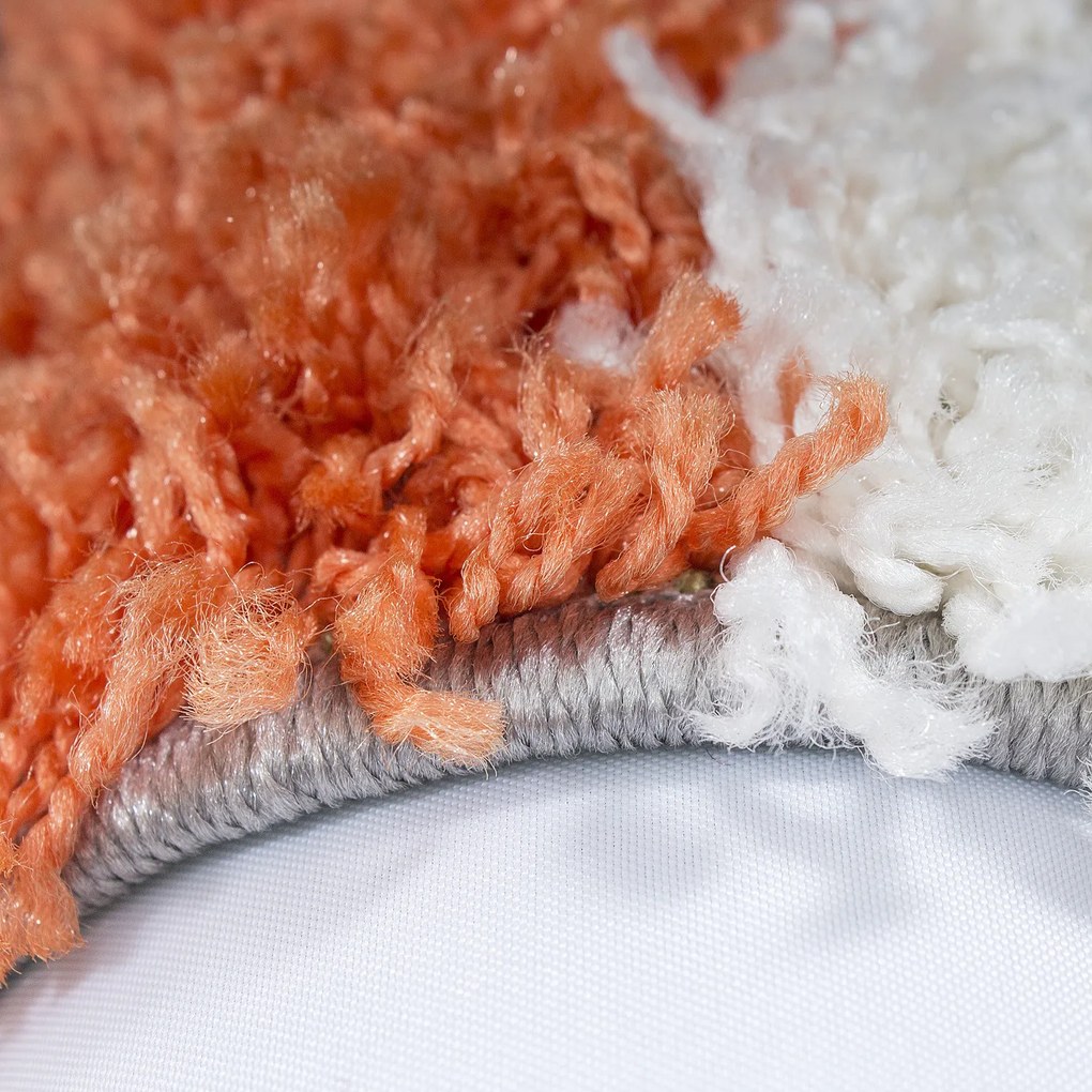 Ayyildiz, Kusový koberec Life Shaggy 1501 terra, 80x150, oranžová, obývacia izba