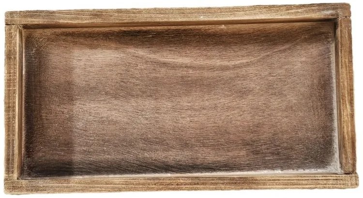 Hnedý drevený dekoračný podnos Tio - 25*13*2 cm