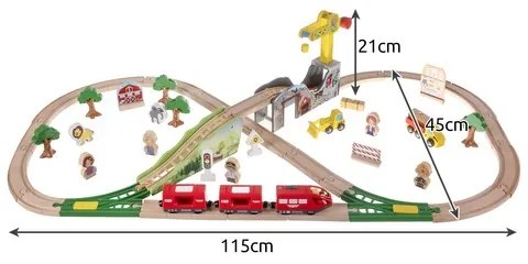 Drevená vláčiková dráha Kruzzel 22495