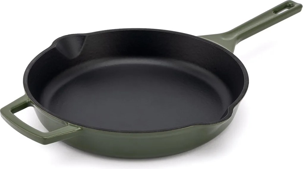 Elmich Smaltovaná liatinová panvica Ember 26 cm olivovozelená