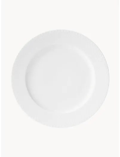Ručne vyrobený porcelánový plytký tanier Rhombe, 4 ks
