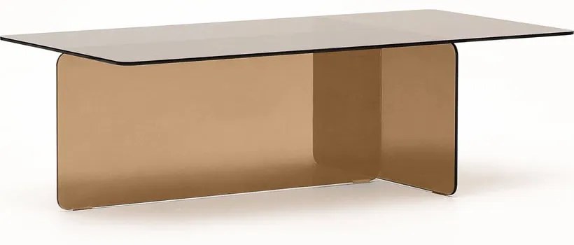 Hnedý sklenený konferenčný stolík 60x120 cm Zaren – Kave Home