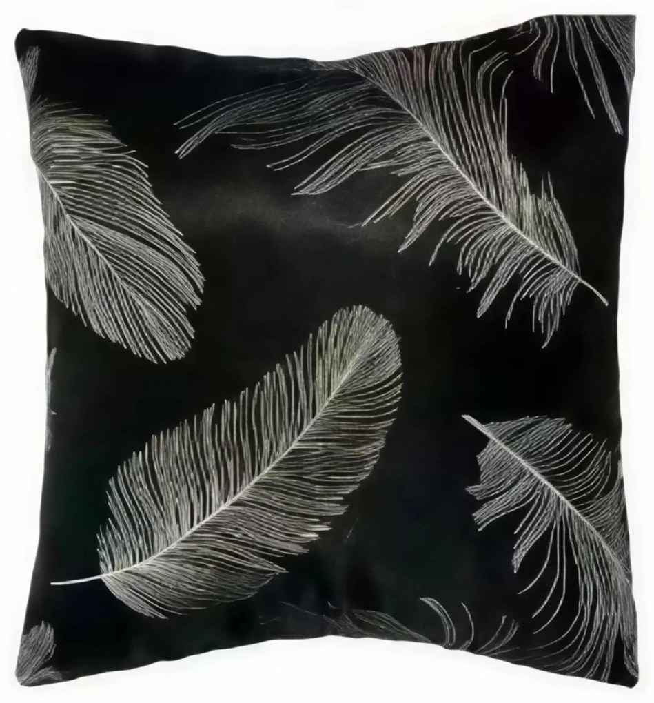 Dekoračná obliečka 45x45cm Pierka čierne