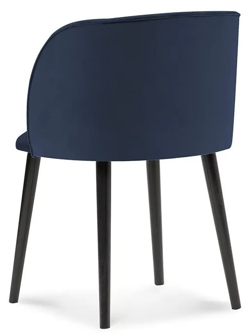 Modrá Zamatová stolička Aurora dĺžka 55 × šírka 56 × výška 80 cm WINDSOR & CO