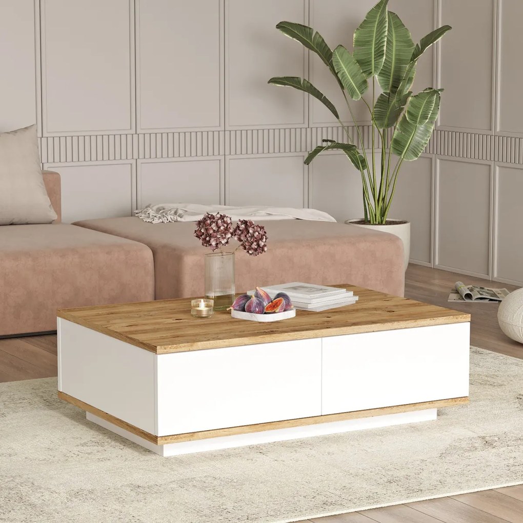Konferenčný stolík Atlantic Pine White