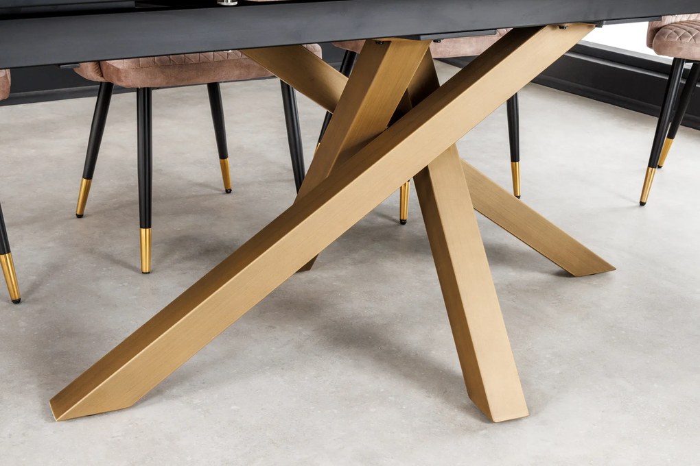 Jedálenský stôl Elegancia Keramika sivý 180-220-260 cm Mramor