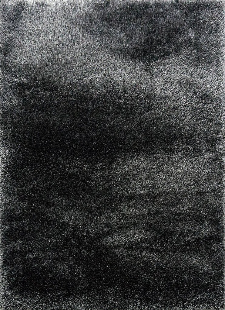 Koberec Seven Soft 7901 čierny shaggy obdĺžnikový – vysoký vlas Rozmer: 60x100 cm