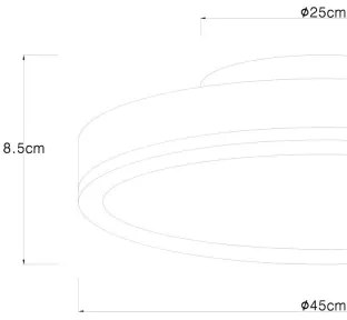 Globo 416080WWD2R - LED Stropné svietidlo DORO LED/24W/230V pr. 45 cm