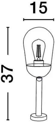 Vonkajšia záhradná lampa Omika B 15 tmavo sivé