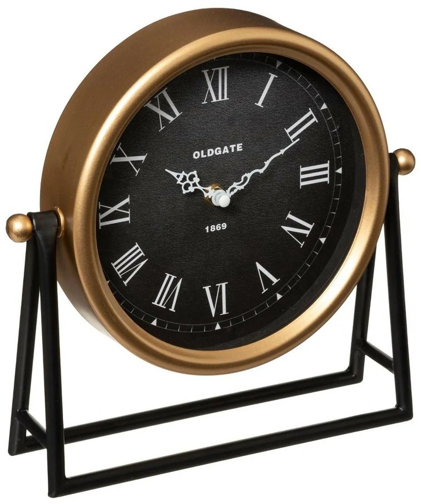 Stolné hodiny Luca, čierna/zlatá