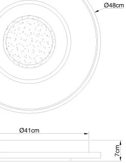 Globo 48552D - LED Stmievateľné stropné svietidlo BRIENNA LED/36W/230V + DO