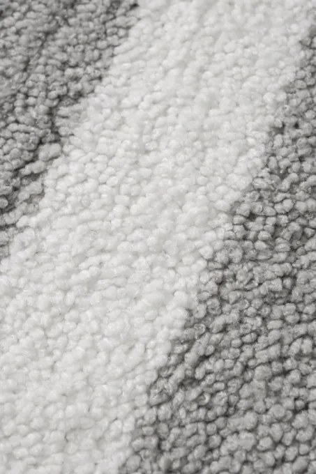 Kúpeľňový koberček pruhovaný, svetlosivý