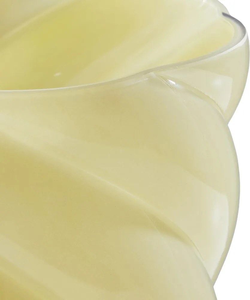 SWIRL Váza 30 cm - žltá
