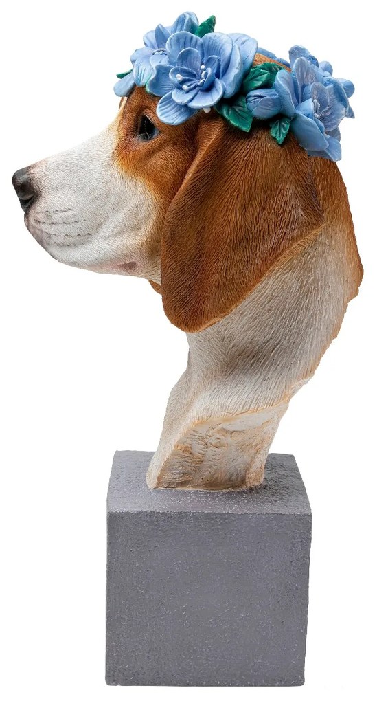 Fiori Beagle dekorácia viacfarebná 47 cm