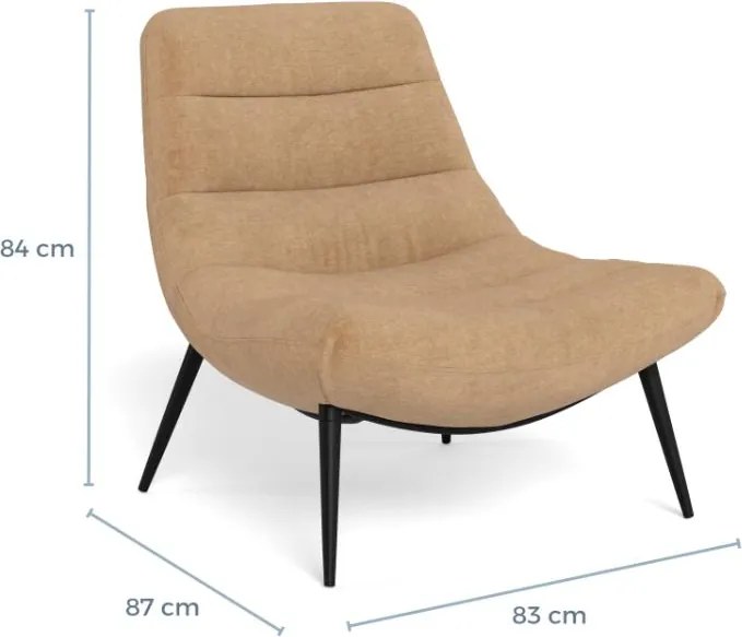 Lounge křeslo Milford světle hnědé