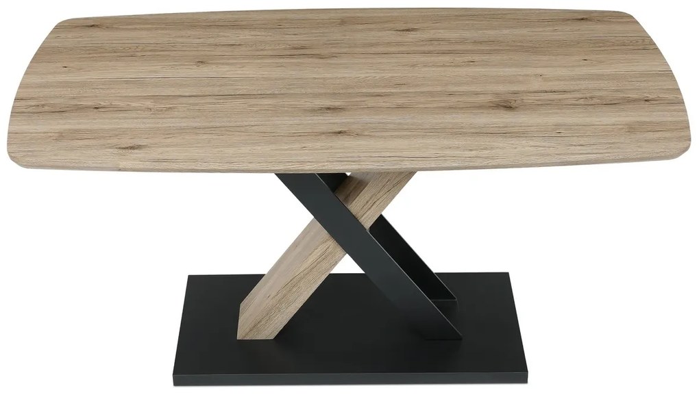 Jedálenský stôl X 165 x 80 cm, dub San Remo