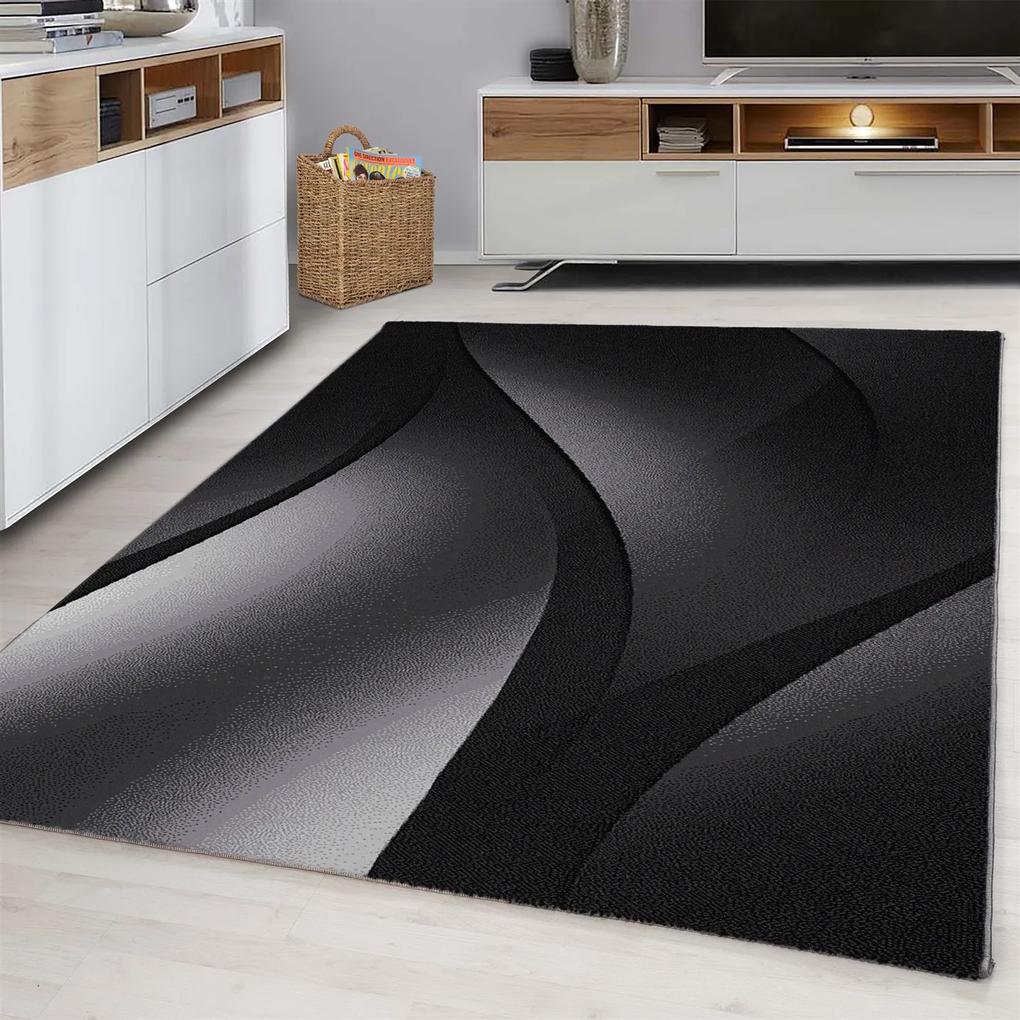 Ayyildiz Kusový koberec PLUS 8010, Čierna Rozmer koberca: 240 x 340 cm