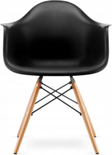 Jedálenské stoličky WAVE čierne 4 ks - škandinávsky štýl