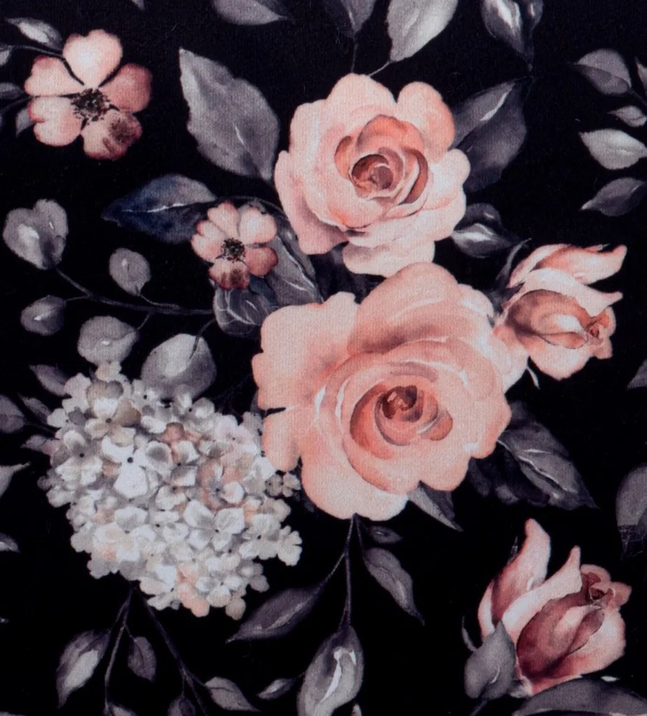 Dekoračný vankúš Rosalina 45x45 cm, čierny