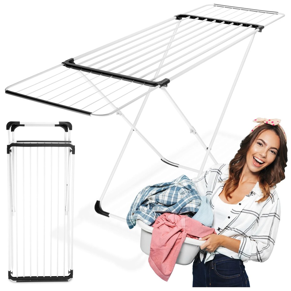 Sušiak na bielizeň Aria čiernobiely