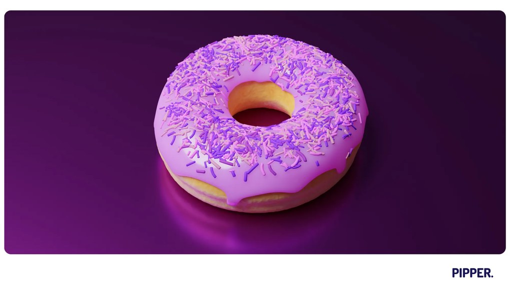 PIPPER. Samolepiaca textilná tapeta - Donuts 3